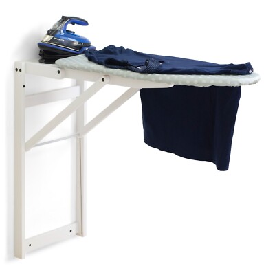 JUYSON Supporto Da Parete Per Asse Da Stiro – Regolabile Per Gambe A T E Y, Con Ripiano E Ganci, Acciaio Inox Nero