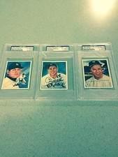 1983 TCMA Yankees PSA autogaph set Reynold, Keller, Bauer