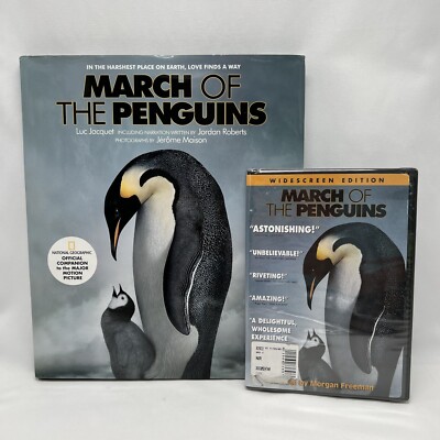 March of the Penguins Widescreen Edition DVD (NEW) w/Hardcover Book (Pre-Owned)