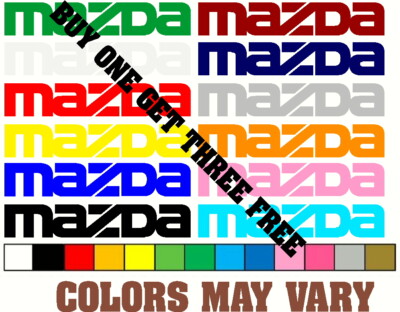Mazda Logo Buy 1 get 3 FREE Decal Vinyl Sticker JDM window Euro Truck