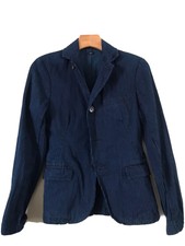 Mackie Womens Stripe Blazer Jacket Cotton Sz Small/medium Made In Us