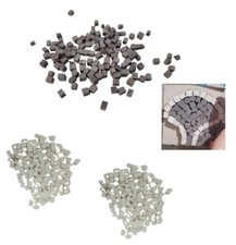 130 SANPIETRINI PIETRA LAVICA 130 MARMO BIANCO 4X4MM X PAVIMENTO PRESEPE spegra