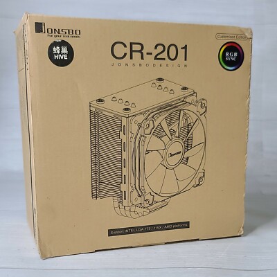 BLACK Jonsbo CR-201 120mm RGB LED CPU Cooler  -New Open Box