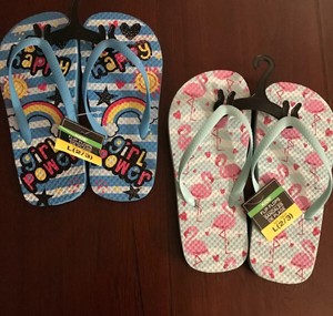 girls flip flops size 2