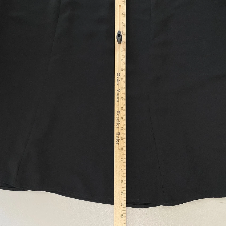 George Me Mark Eisen Skirt Womens 24W Black Midi Modest Flare Career Vtg Y2K NEW - Image 3 of 4