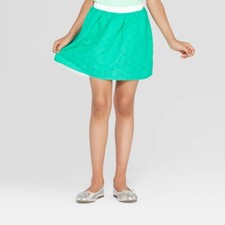Girls' Eyelet and Tulle Reversible Skirt - Cat  Jack Green XS