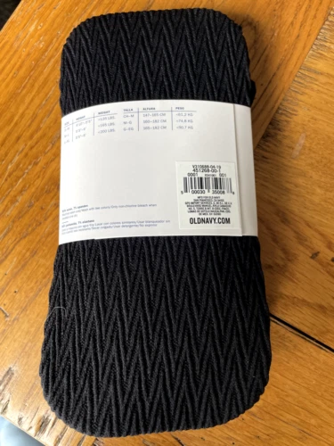 Medias Old Navy para mujer talla pequeña mediana negras texturizadas en zig-zag control-top nuevas con etiquetas Foto 2 de 2