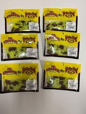 Lot of 6 Mr. Crappie Strike King Lures 2" Joker Pumpkin Seed Chartreuse