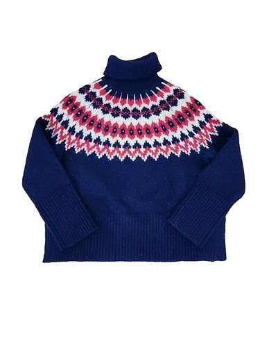 Gap Women Sweater Multicolor Rainbow Stripe Wool Knit Button