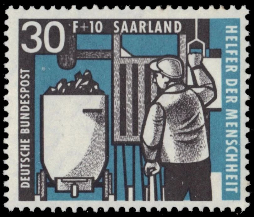 SAAR B120 - Berlin Youth Education Fund "Miner and Coal Excavator" (pb55834) - Image 1 of 1