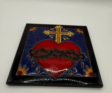 Elaine Cain Sacred Heart Catholic Folk Art Ti...
