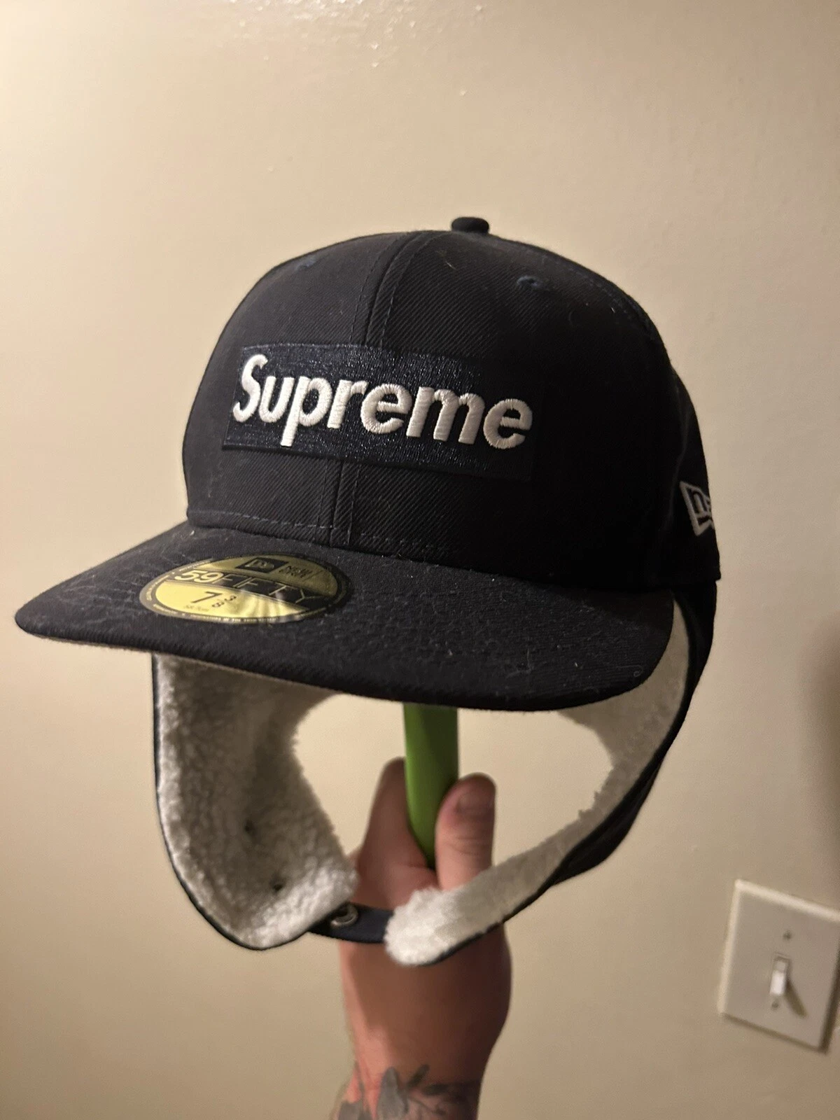 Casquette chapeau à rabat oreille coupe vent SUPREME x New Era MARINE 7 3/8 2020