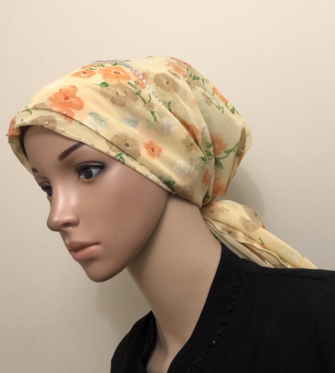Head Coverings The Tichel Lady Fancy Hijab Bonnet Scarf Tichel