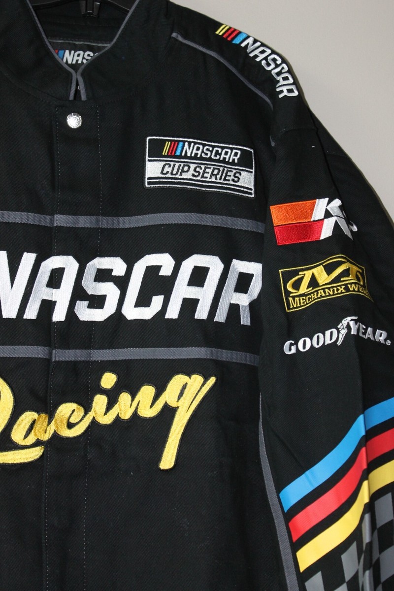 New NASCAR Racing embroidery twill cotton black jacket men's XXL