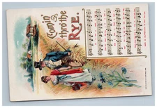 1908 Comin Thro the Rye Song Sheet Music Chas Rose Embossed Postcard