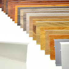 70mm Sockelleisten 10m - 100m Zubehör Bodenbeläge Montagedübel PVC Leisten