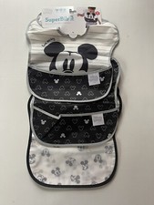 Disney Baby Super Bumkins Bib 3 Pack Mickey Mouse Size 6-24 Months