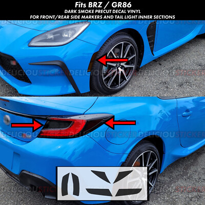 For Brz Gr86 2022-2026 Smoke Tail Light Rear Front Side Marker