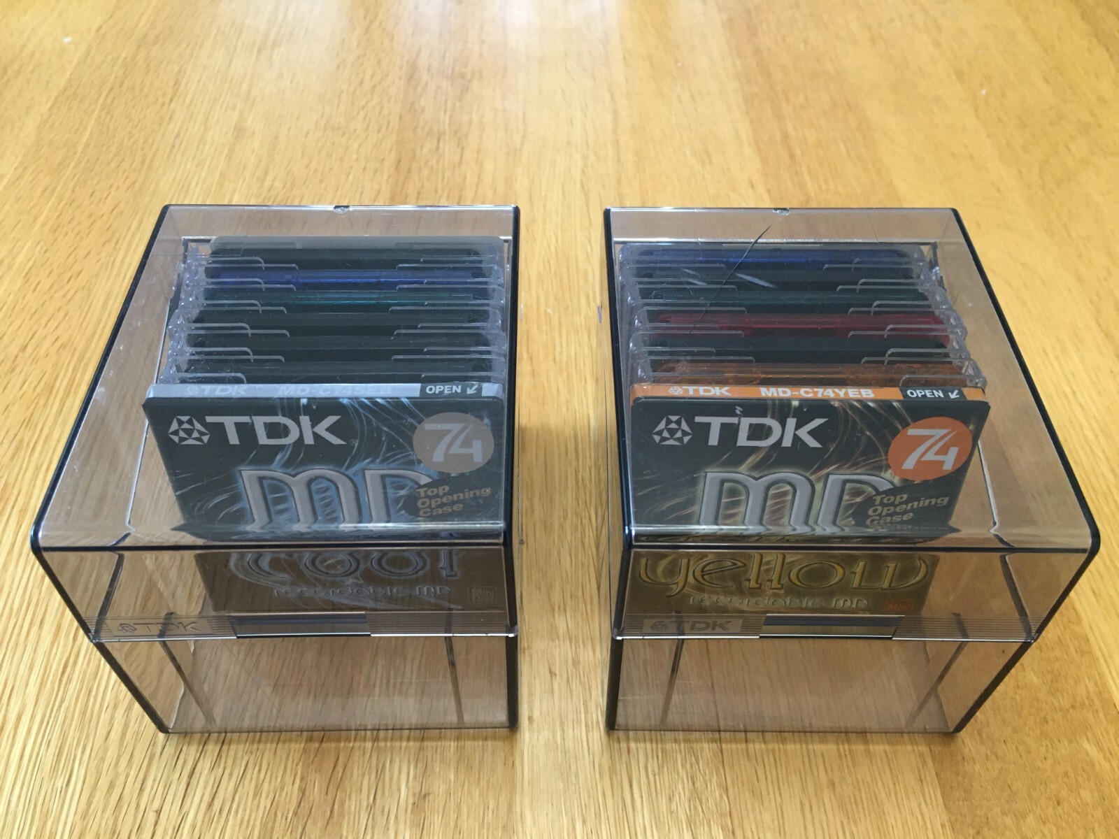 14 Recordable TDK Mini Discs plus 2 x Storage Cases eBay