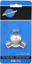 Park Tool SW-7.2 Triple Bicycle Wheel Multi-Spoke Nipple Wrench 3.23/3.30/3.45mm