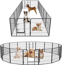 Dog Playpen Dog Pen Dog Kennel 16 Panels 32 Inch Height Indoor Outdoor Folding M