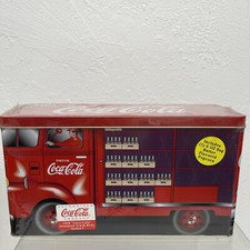 VINTAGE COLLECTIBLE 1997 COCA-COLA ROUTE TRUCK TIN BRAND NEW SEALED W/ POPCORN