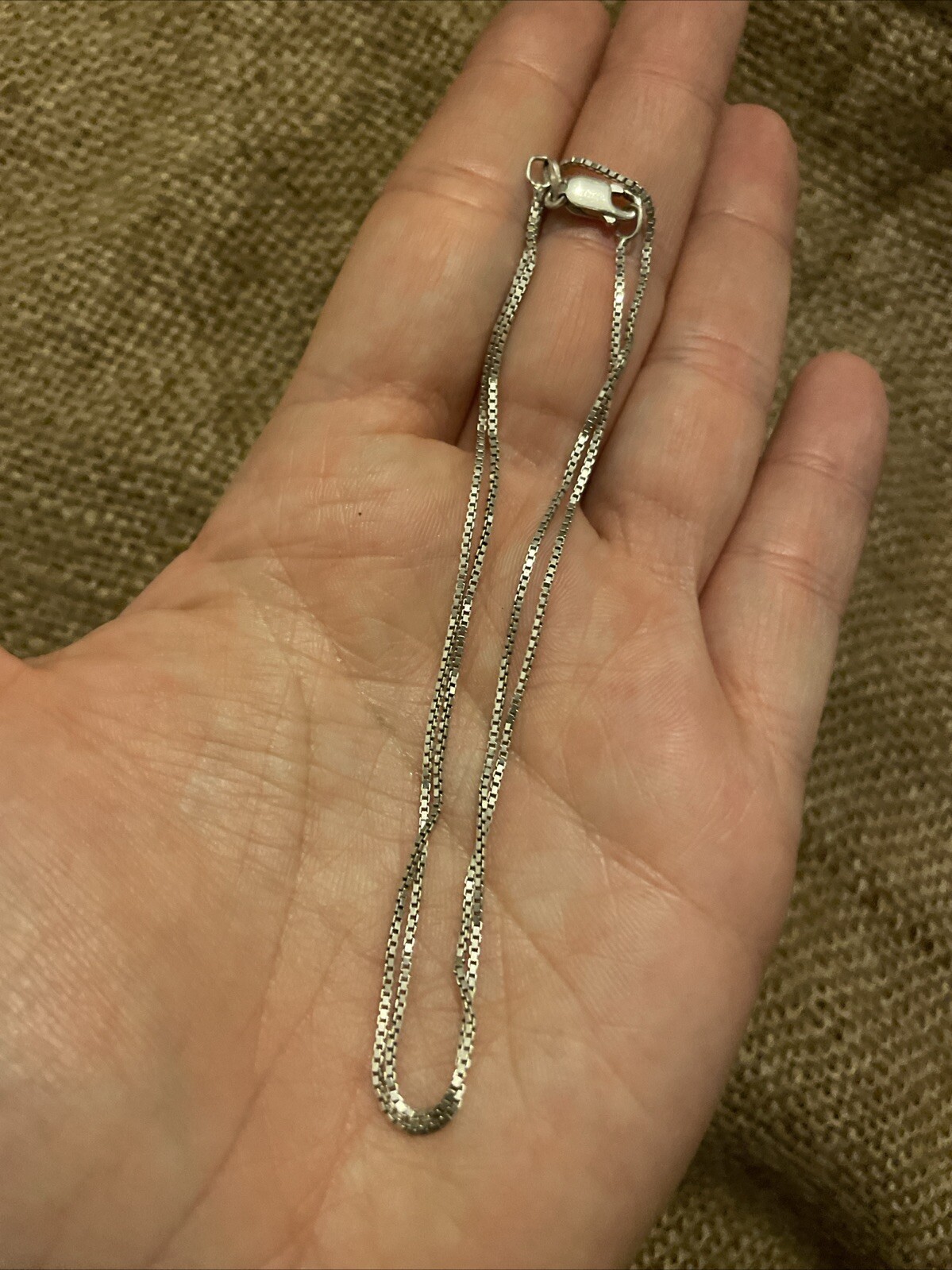 F. Solid Sterling Silver 925 Square Link Chain NE… - image 7