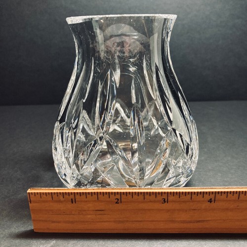WATERFORD BELMONT HURRICANE GLOBE, Cut Lead Crystal, 4.75", Made in Ireland - Picture 8 of 9