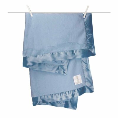LITTLE GIRAFFE Luxe Baby Blanket in Cornflower