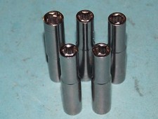 Lot of 5 - 1/4 Deep Socket 1/4 dr 6 pt Wilde Made in USA Witco Tools