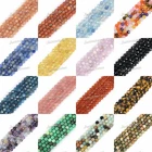 6mm Faceted Gemstone round loose beads strand 15.5-16" DIY Jewelry Making
