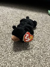 Blackie the Bear Beanie Baby TY Vintage Original Ultra Rare Tag Errors 1993