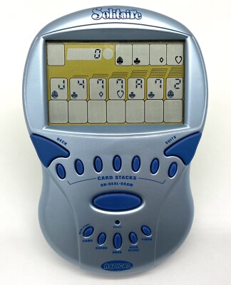 RADICA Solitaire Big Screen Handheld Electronic Card Game 2000 Tested Works