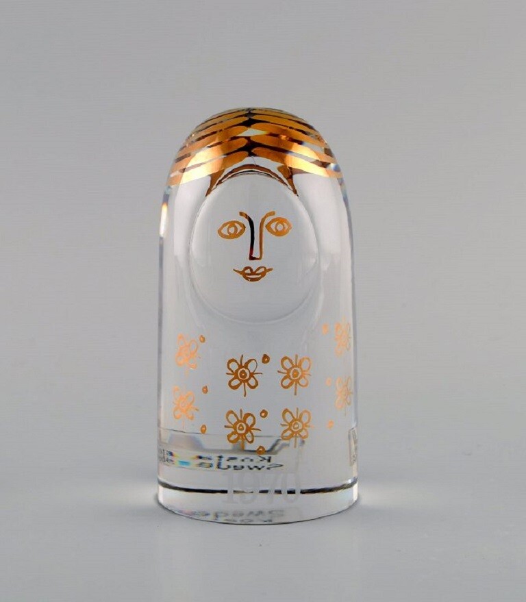 Kosta Boda, Sweden. Three art glass figures. 