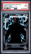 2023 TOPPS STAR WARS HIGH TEK KRYKNA-DIFFRACTOR #11 DARTH MAUL 71/99 PSA 9