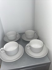 4 X Hornsea Oven To Tableware Swan Lake Cups & Saucers