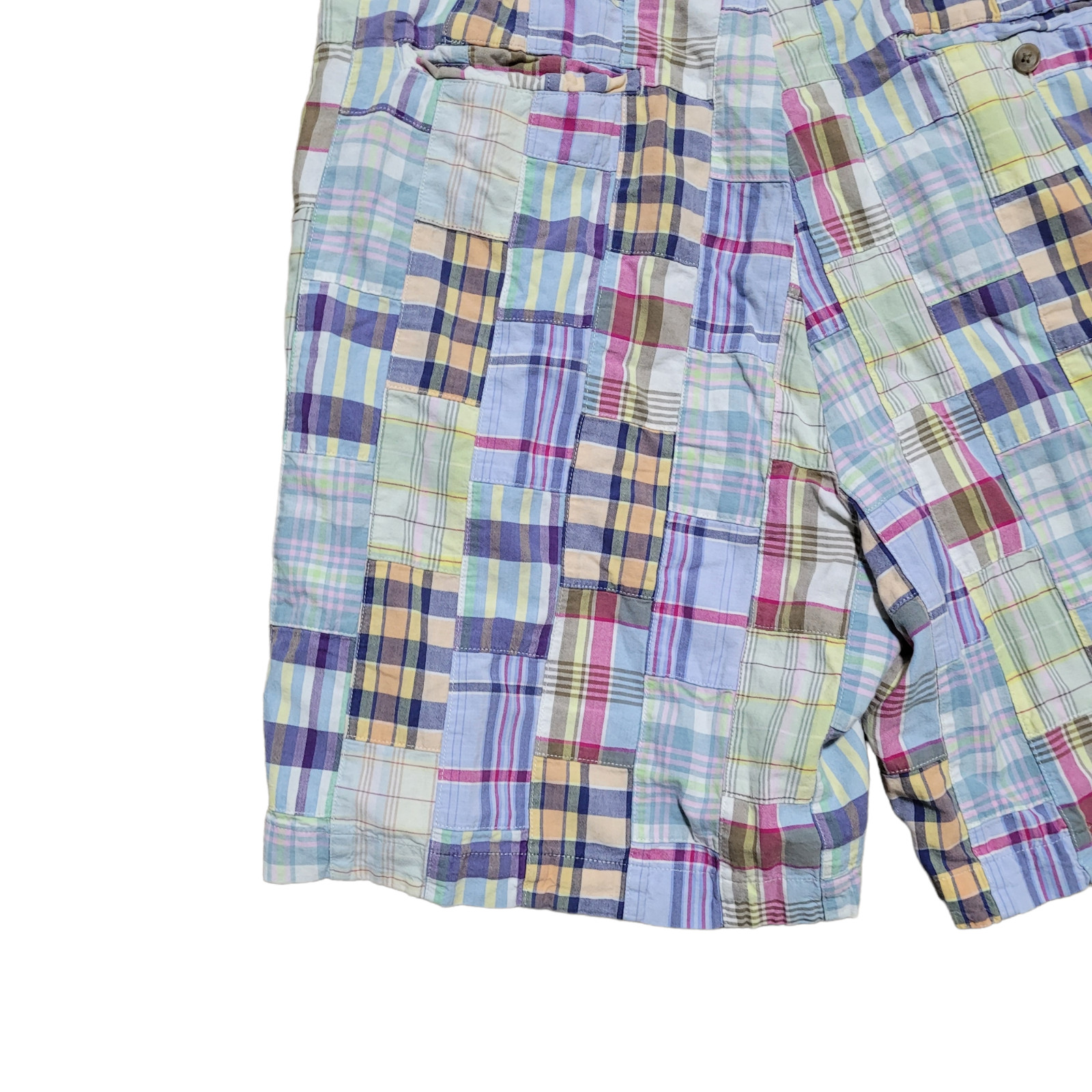 .Crew Patchwork Shorts 38 Men Multicolor Madras C… - image 14