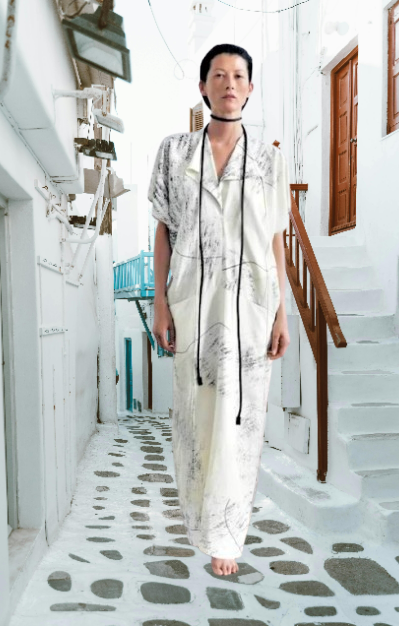 pearl long dress Evangeline Dress - Pearl main image 1