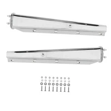 30" Heavy Duty Spring Loaded Chrome Mud Flap Hangers for Semi SliverChrome