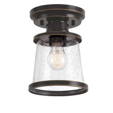 Westinghouse 6113000 Emma Jane Vintage 7" Outdoor Semi-Flush Light Bronze