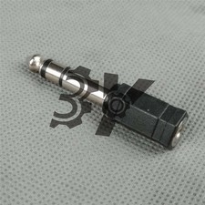 1pc 1/4" 6.35mm stereo male to 3.5mm stereo female jack adapter plug qo