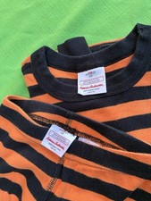Hanna Andersson Child's Orange Black Organic Cotton Pajamas Size 110 5Y