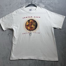 VTG Compaq Computers T-Shirt XL Single Stitch 2000 Dream Team Graphic 90s USA