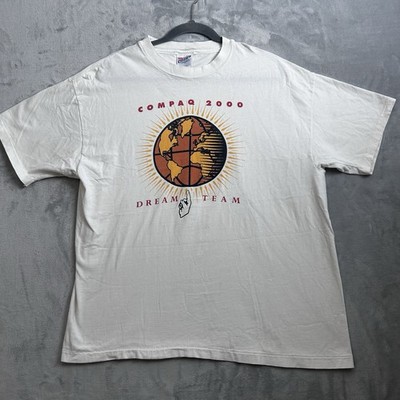 VTG Compaq Computers T-Shirt XL Single Stitch 2000 Dream Team Graphic 90s USA