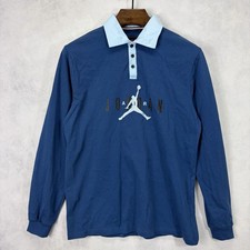 Air Jordan Shirt Mens Medium Polo Long Sleeve Jumpman Pullover Basketball MJ