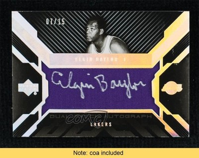 2007 Upper Deck UD Black 7/15 Elgin Baylor Gail Goodrich Dual Patch Auto HOF 4at
