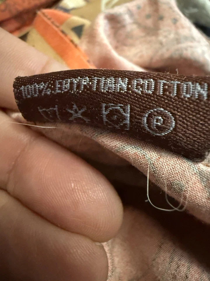 Edredón Eikei Algodón Egipcio Minimalis Patrón Geométrico 87x102” Queen Naranja Foto 4 de 4