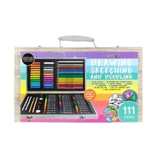 Art 101 Drawing Skeetching and Doodling Art Set Assorted Colors 111 Pieces
