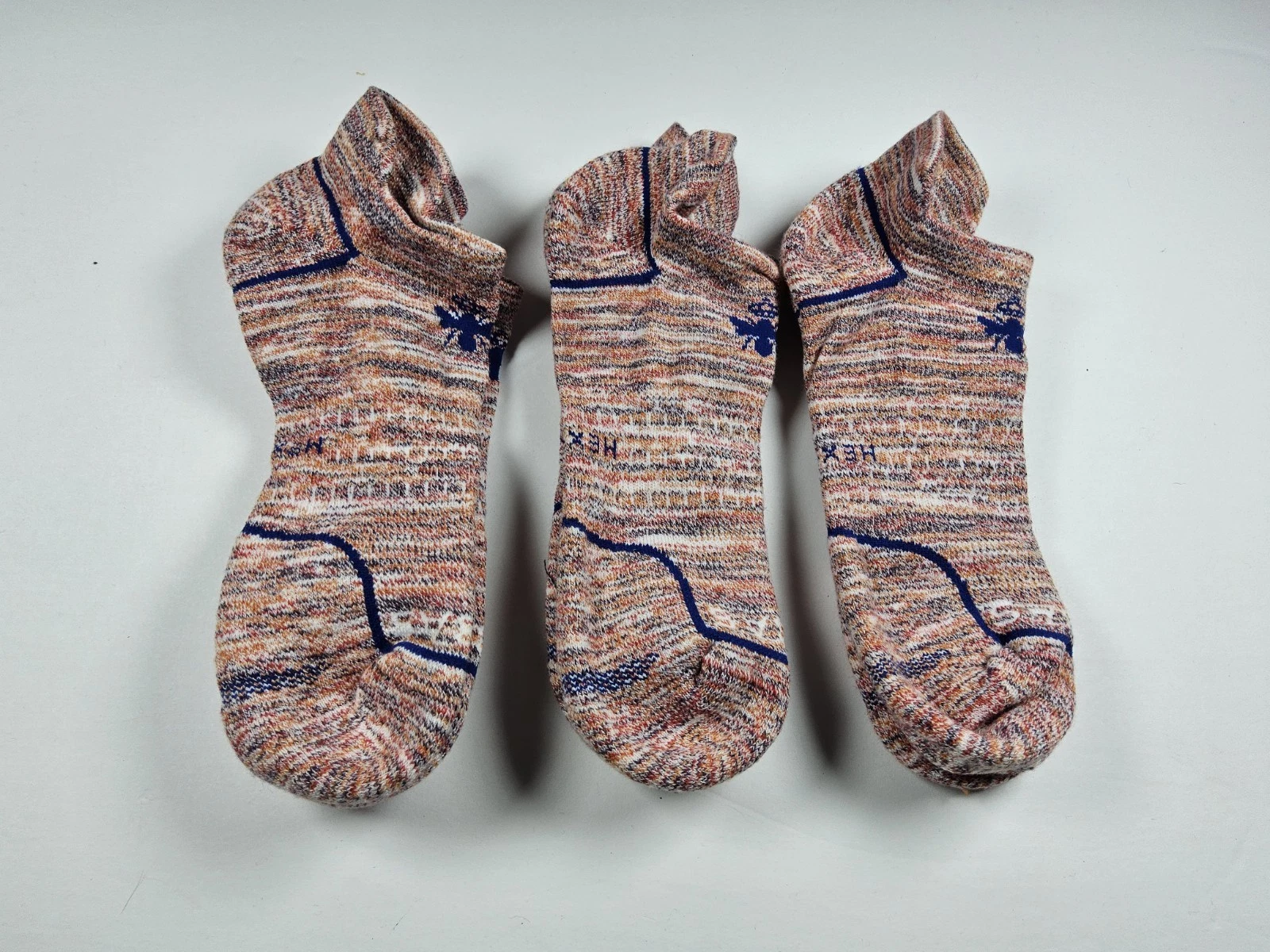 Bombas Hex-Tec Athletic Ankle Socks Lot Of 3 Pairs Size L