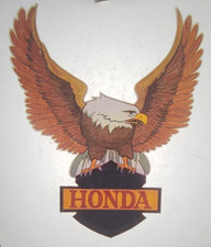 Vintage Honda Motorcycle Logo Iron On Transfer 9.5x11" Eagle Bike